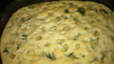 фокачча чесночная с чесночным соусом