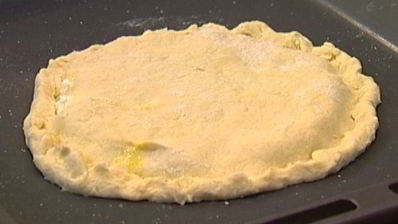 лепешка с моцареллой, фетой и орегано