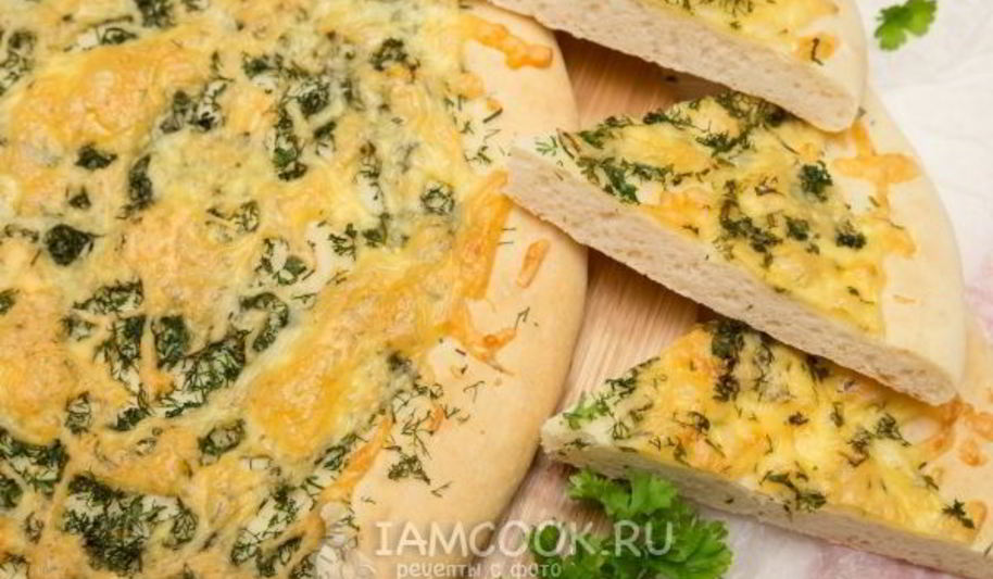 Рецепт лепешки с сыром и зеленью