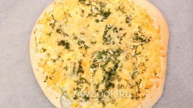 лепешка с сыром и зеленью