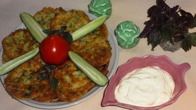 лепешки из брынзы с зеленью