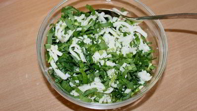 лепешки с черемшой и адыгейским сыром