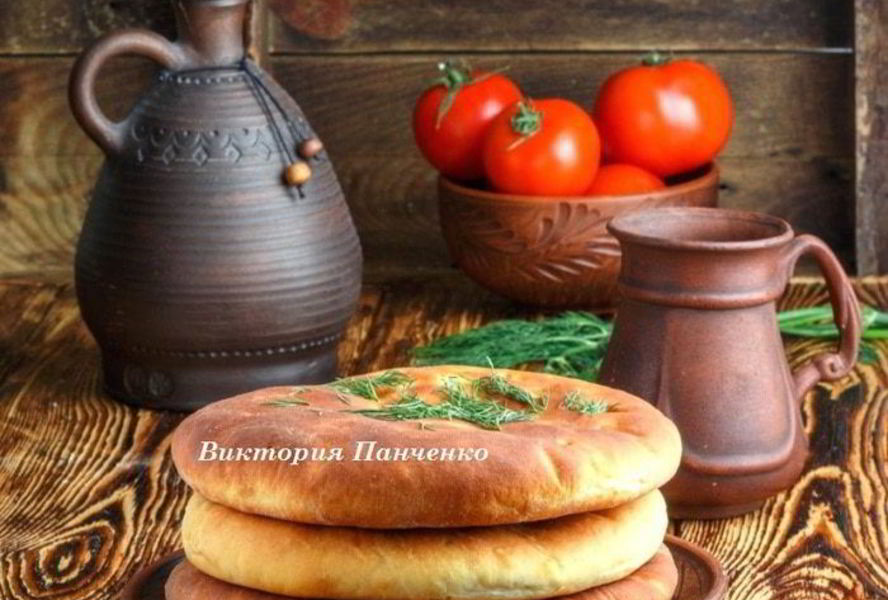 Лепешки с сыром, чесноком и зеленью