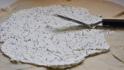 лепешки с творогом и укропом