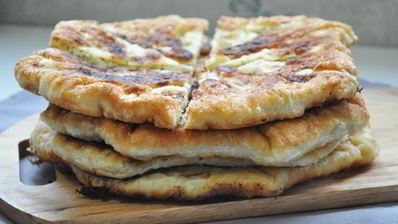 лепешки с творогом и укропом