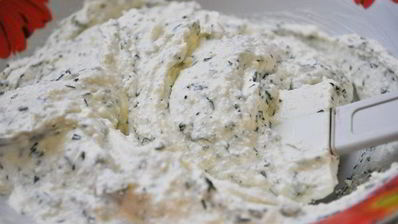 лепешки с творогом и укропом