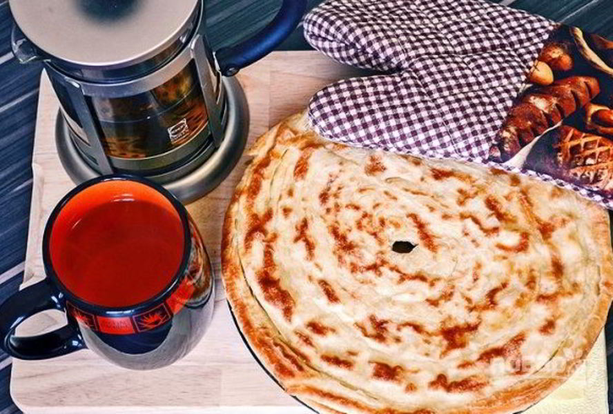 Слоеные лепешки на сковороде