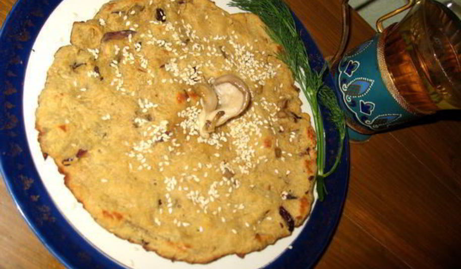 Рецепт соевой лепешки с вешенками