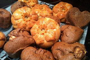 Имбирные маффины с грушами