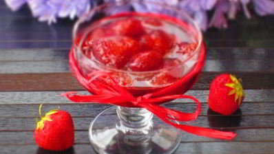 маффины с клубничным вареньем