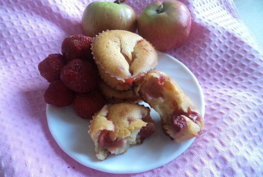 Маффины с клубникой