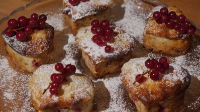 маффины с красной смородиной