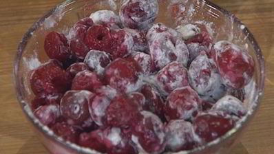 миндальные маффины с вишней