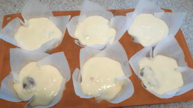 вишневые маффины со сливками