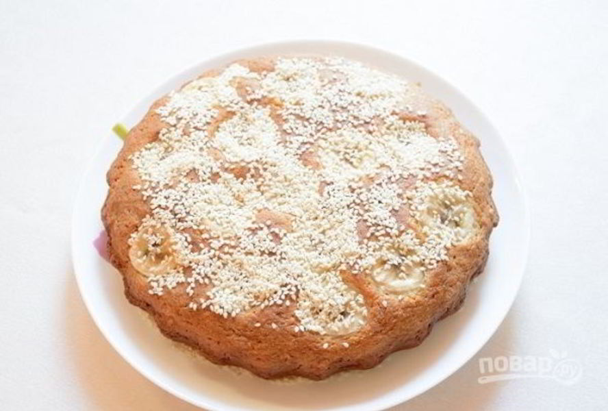 Манник с бананом на кефире