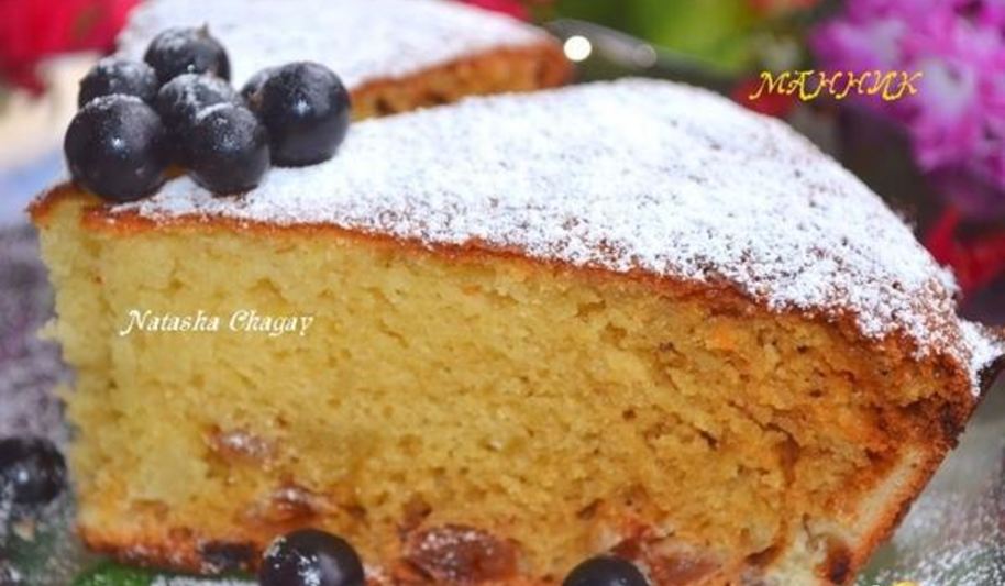 Рецепт манника с изюмом