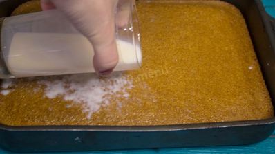 мокрый манник на кефире