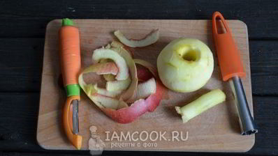 постный манник с яблоками