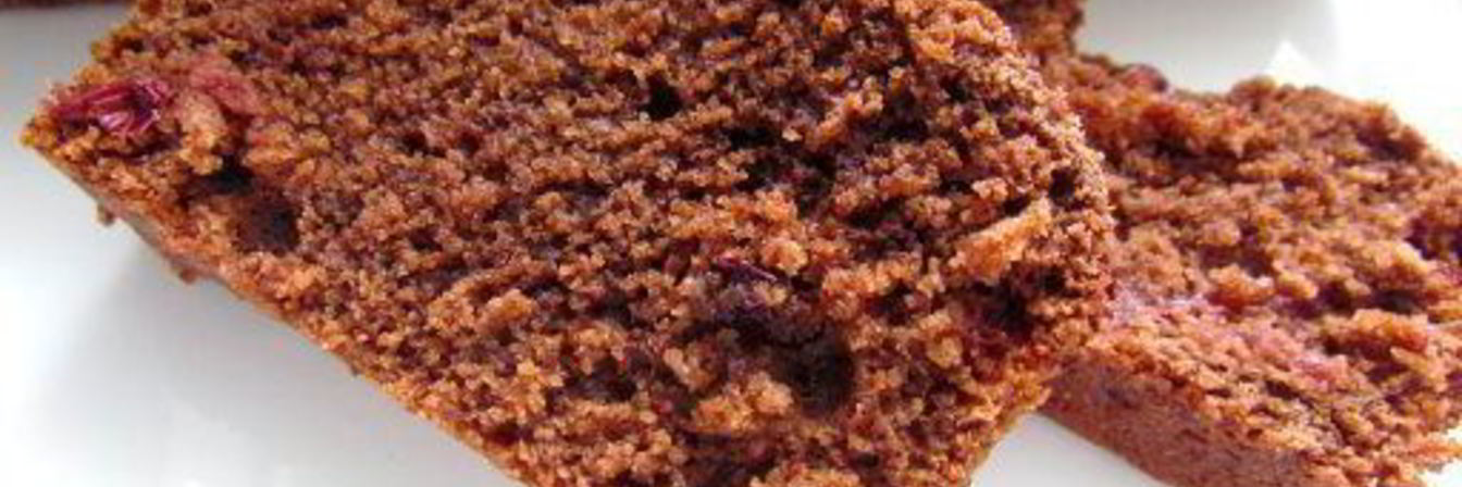 Постный шоколадный манник с клюквой