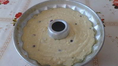 творожный манник с клюквой