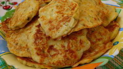 кабачково-сырные оладьи