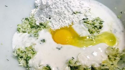 капустно-кабачковые оладьи на кефире