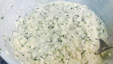 капустно-кабачковые оладьи на кефире