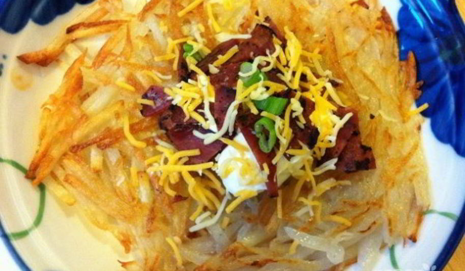 Рецепт картофельных оладий с беконом