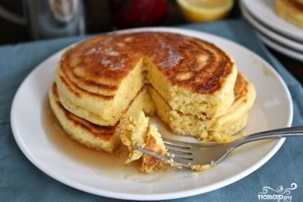 Кукурузные оладьи на кефире