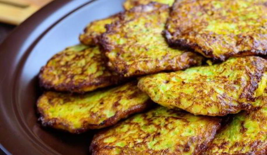 Рецепт оладий из кабачков с сыром