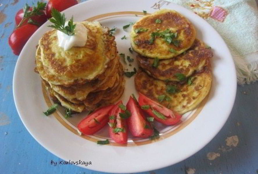 Оладьи из цукини на кефире