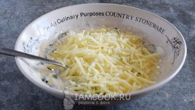 оладьи с сыром и зеленью