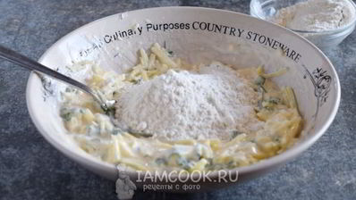 оладьи с сыром и зеленью