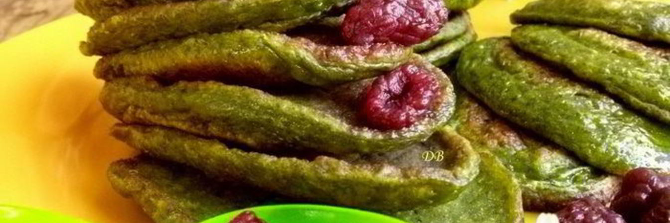 Оладьи со шпинатом