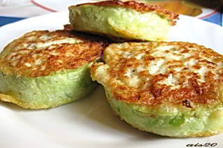 Оладьи в кабачковых кольцах