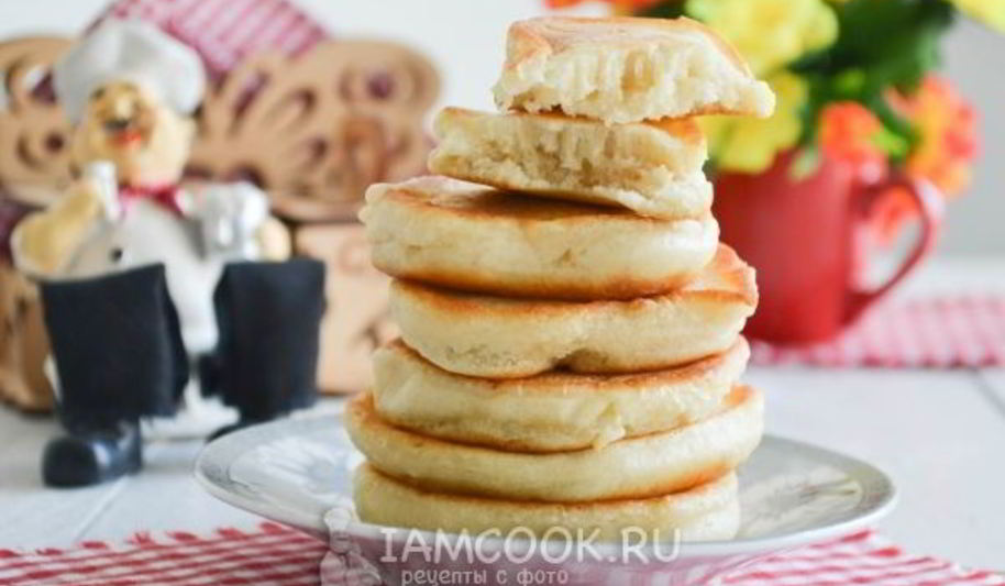 Рецепт пышных оладий на ряженке