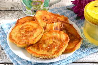 Тыквенные оладьи с яблоками