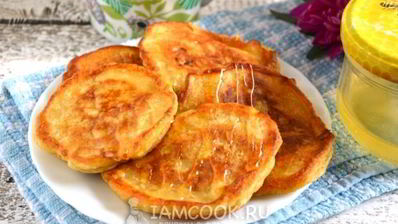 тыквенные оладьи с яблоками