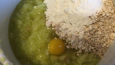 яблочные оладьи с кабачком