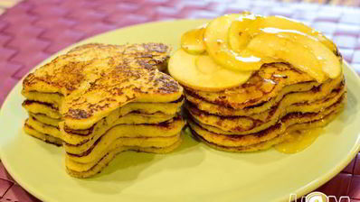 яблочные оладьи с кабачком