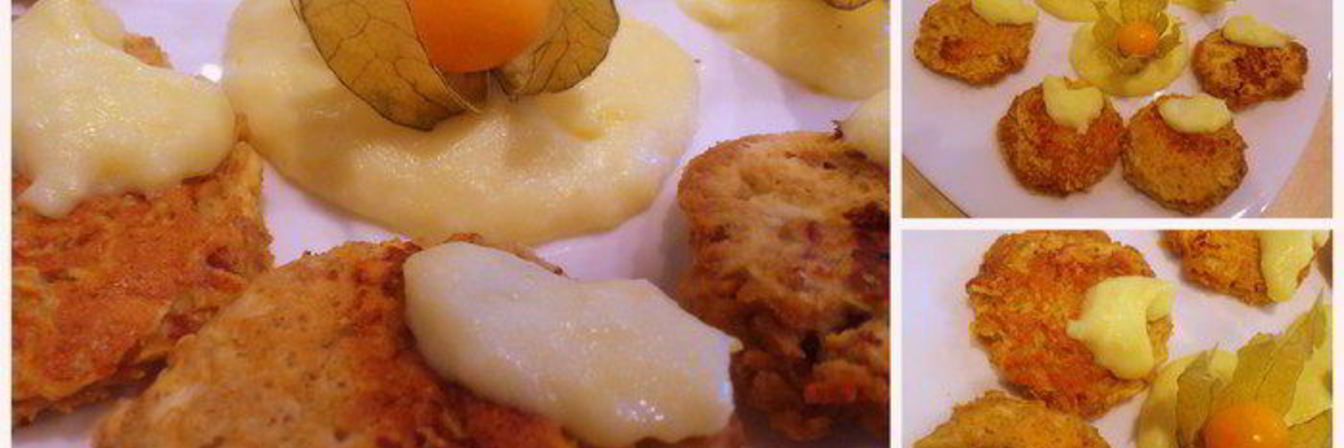 Яблочные оладьи с лимонным соусом