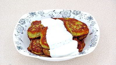 заварные картофельные оладьи