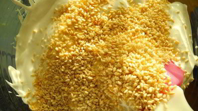 кунжутное печенье с шоколадом