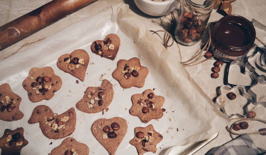 Рецепт печенья с ореховой пастой и фундуком