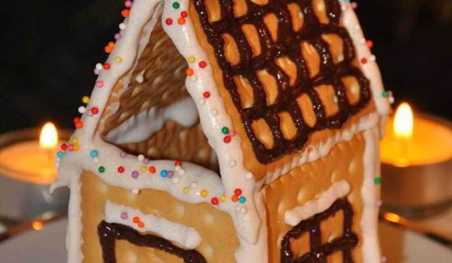 Рецепт рождественского домика из галетного печенья