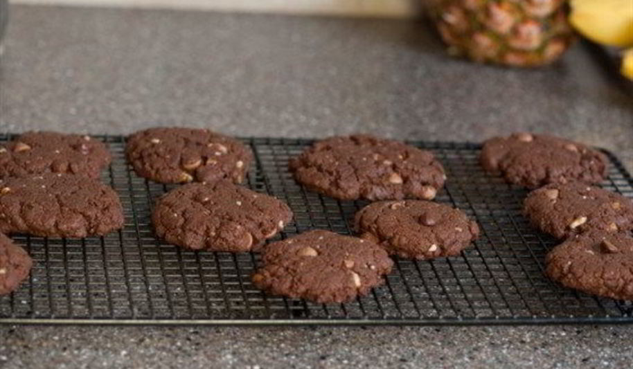 Рецепт шоколадна-орехового печенье без муки