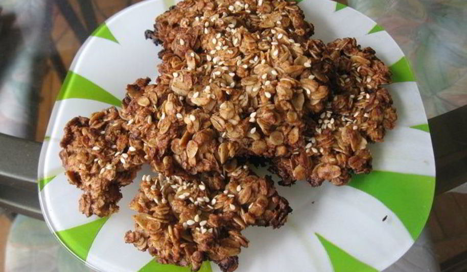 Рецепт вкусного овсяного печенья без муки и яиц