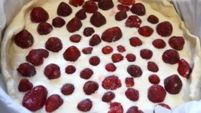 итальянский пирог с клубникой