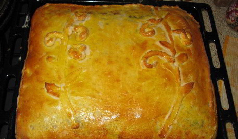 Рецепт капустна-рыбного дрожжевой пирог