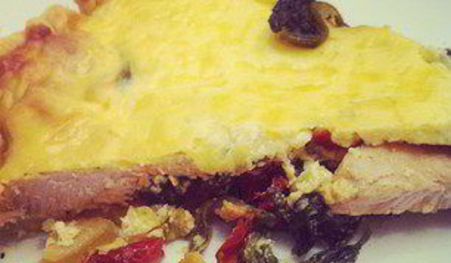 Рецепт киша с индейкой, шпинатом и рикоттой